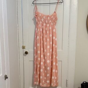 Petal & Pup Peach and White Dress